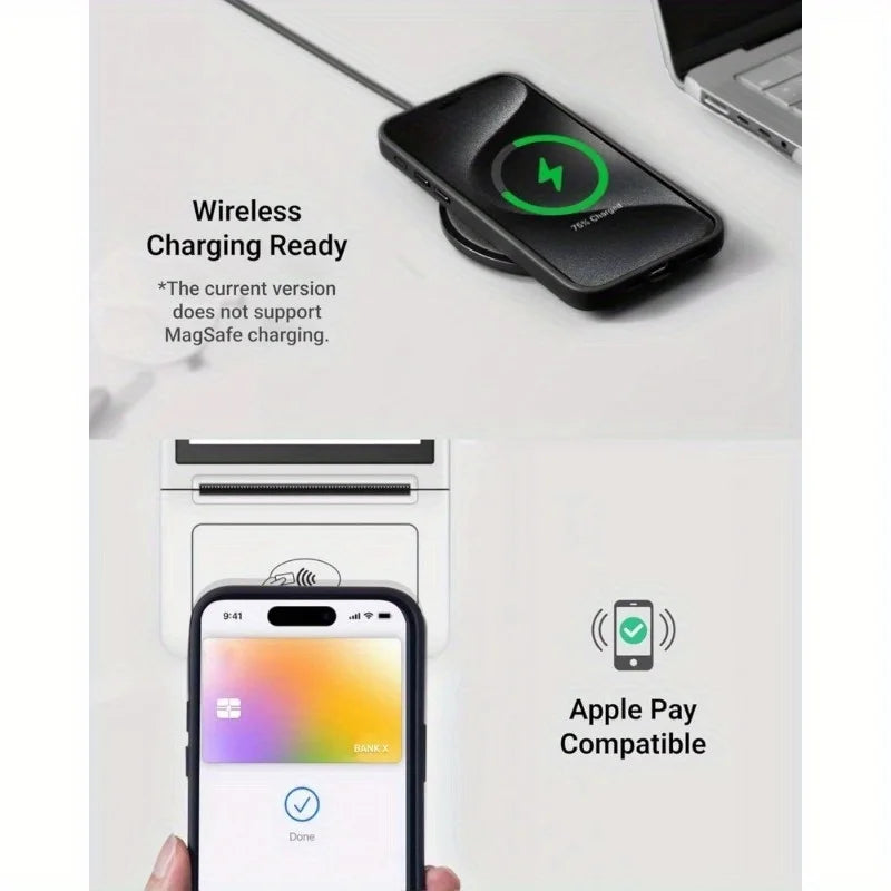 HD 1080P Inkplay E-Ink Screen Phone Case, DIY Wireless NFC Photo Display Smart Phone Case, Custom Phone Protective Case, Anti-Drop Water-Resistant Ink Phone Case Compatible with Iphone 15 Pro Max,