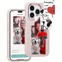 HD 1080P Inkplay E-Ink Screen Phone Case, DIY Wireless NFC Photo Display Smart Phone Case, Custom Phone Protective Case, Anti-Drop Water-Resistant Ink Phone Case Compatible with Iphone 15 Pro Max,