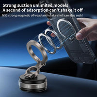360° Foldable Magnetic Phone Holder, Magsafe Vacuum Magnetic Super Suction Cup Car Phone Holder, Adjustable Car Phone Holder, Hands-Free Suction Cup Phone Holder, Car Phone Holder for All Smartphones, Vehicles, and Gym/Bathroom Mirrors, Must-Have Gift