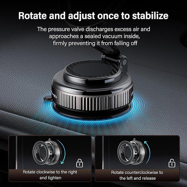 360° Foldable Magnetic Phone Holder, Magsafe Vacuum Magnetic Super Suction Cup Car Phone Holder, Adjustable Car Phone Holder, Hands-Free Suction Cup Phone Holder, Car Phone Holder for All Smartphones, Vehicles, and Gym/Bathroom Mirrors, Must-Have Gift